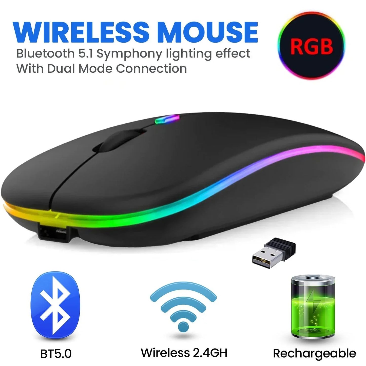 HP W-10 Wireless Rechargeable Lightning Mouse